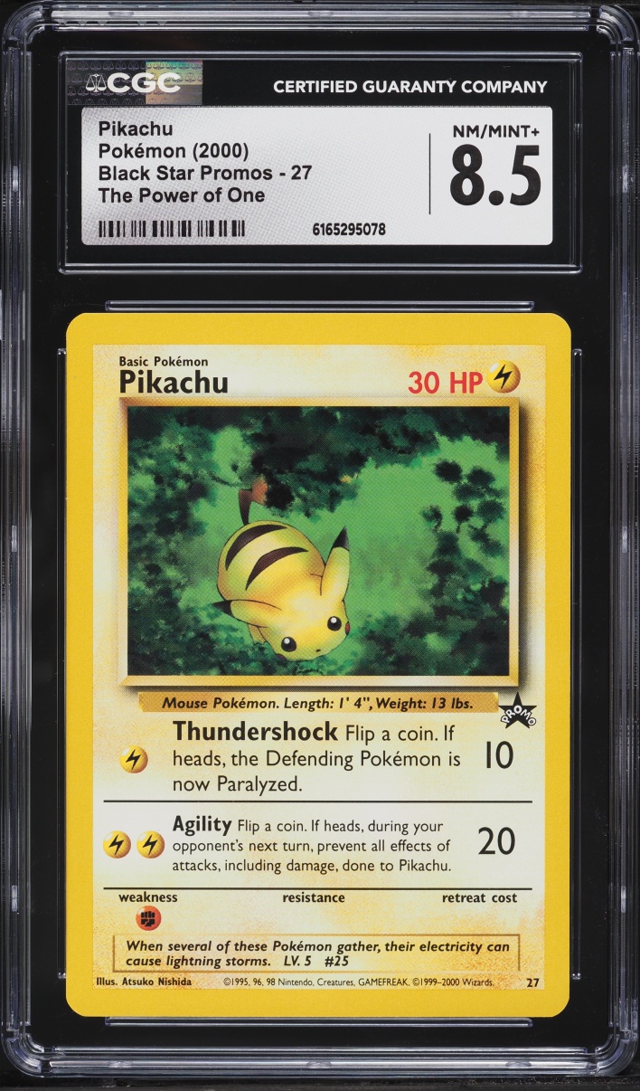 2000 Pokemon Black Star Promo Pikachu #27 CGC 8.5 NM-MT+
