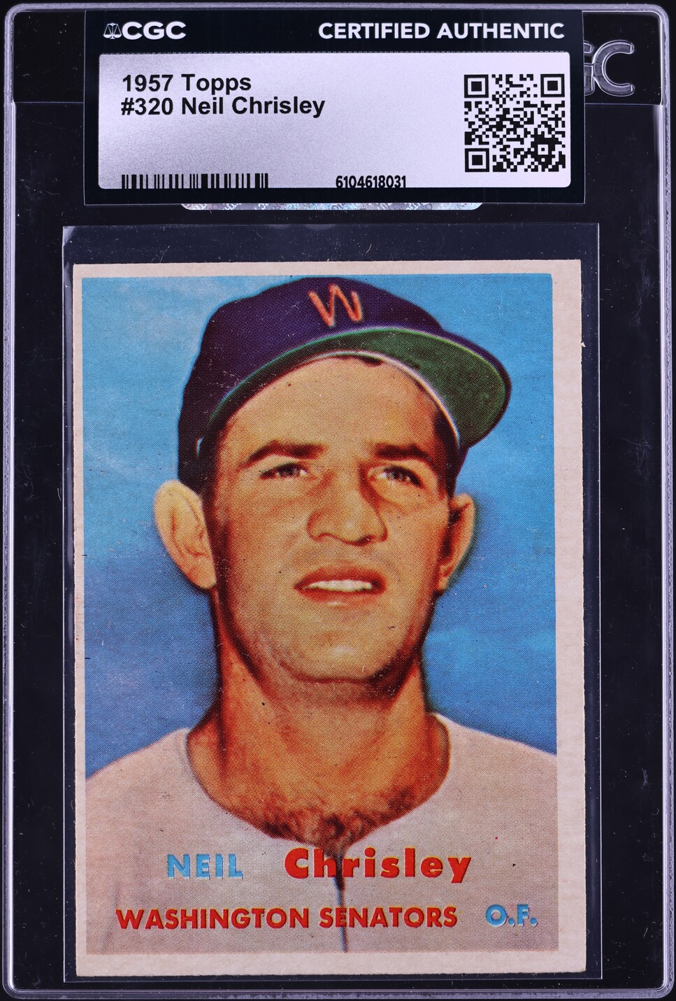 1957 Topps Neil Chrisley #320 CGC AUTH