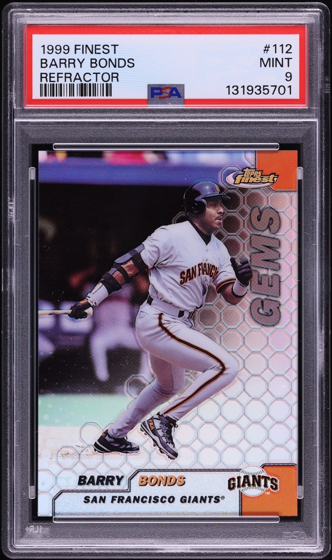 1999 Finest Refractor Barry Bonds #112 PSA 9 MINT