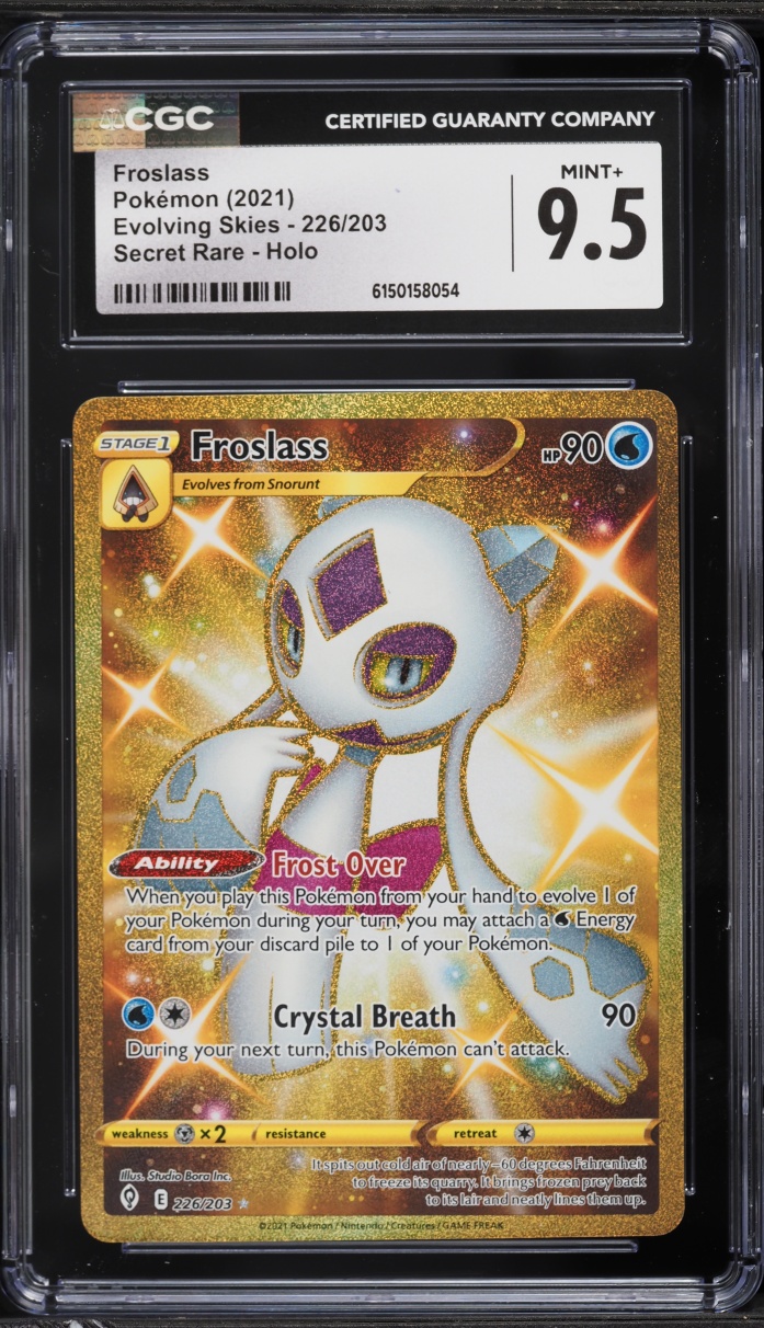 2021 Pokemon Sword & Shield Evolving Skies Gold Rare Froslass #226 CGC 9.5 MINT+