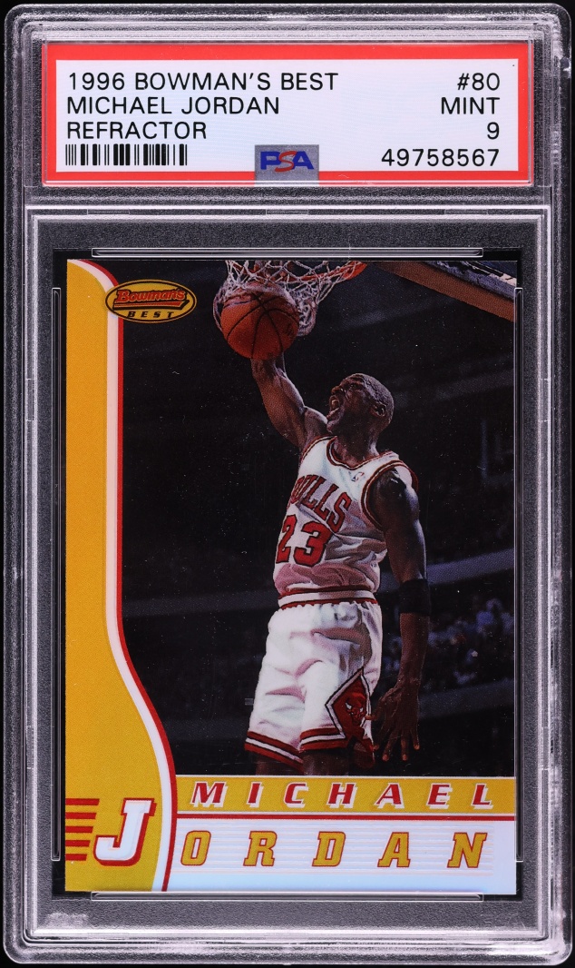 1996 Bowman's Best Refractor Michael Jordan #80 PSA 9 MINT