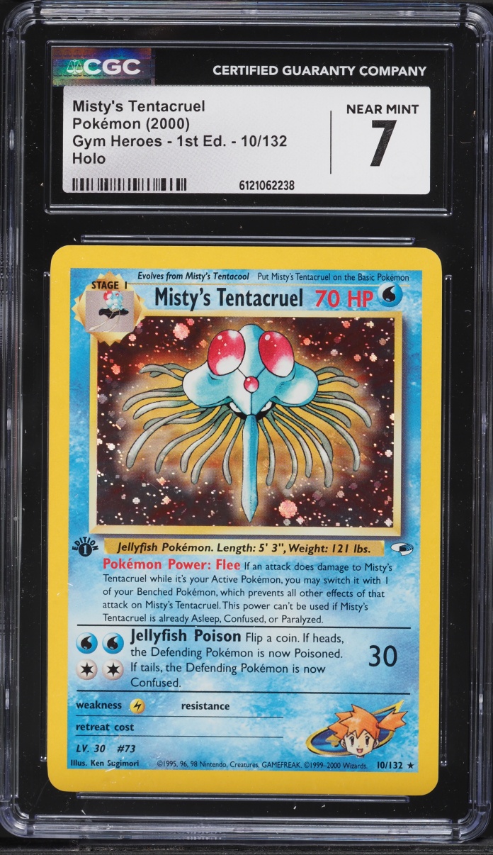 2000 Pokemon Gym Heroes 1st Edition Holo Misty's Tentacruel #10 CGC 7 NRMT