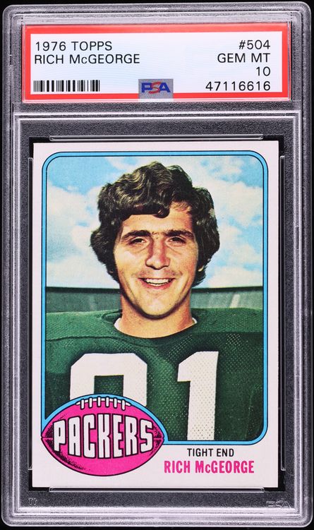 1976 Topps Football Rich McGeorge #504 PSA 10 GEM MINT