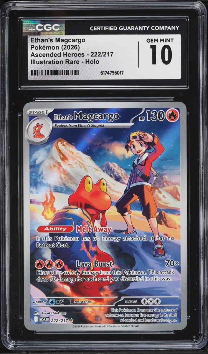 2026 Pokemon Mega Evolution Ascended Heroes IR Ethan's Magcargo #222 CGC 10 GEM MINT