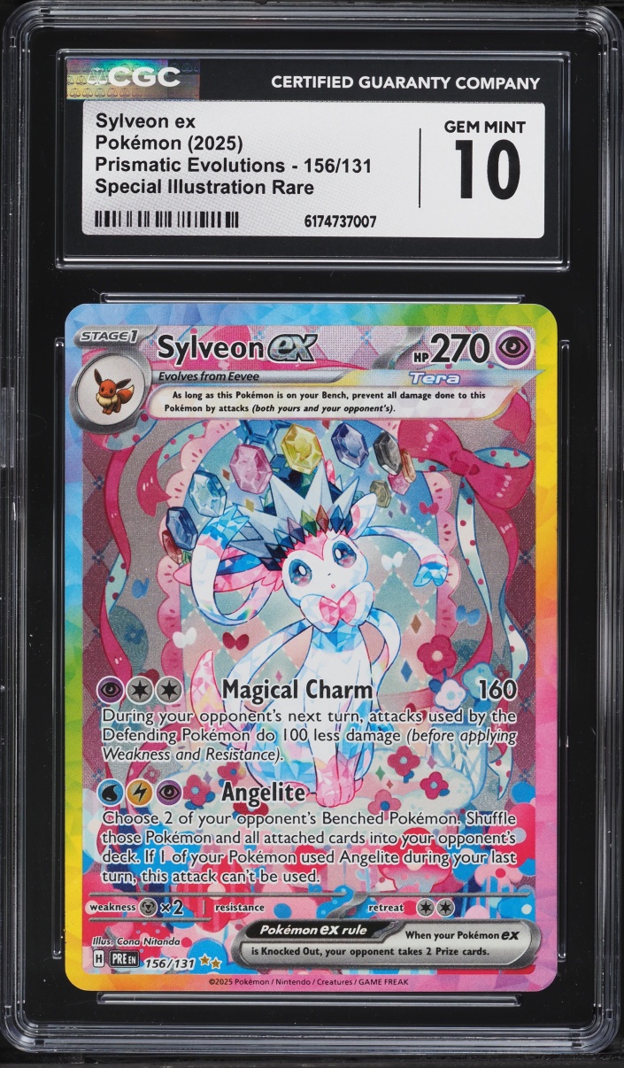 2025 Pokemon Scarlet & Violet Prismatic Evolutions SIR Sylveon ex #156 CGC 10 GEM MINT