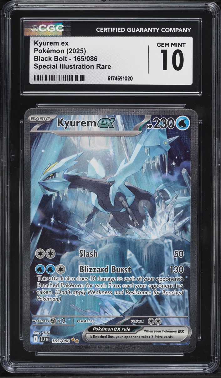 2025 Pokemon Scarlet & Violet Black Bolt SIR Kyurem ex #165 CGC 10 GEM MINT