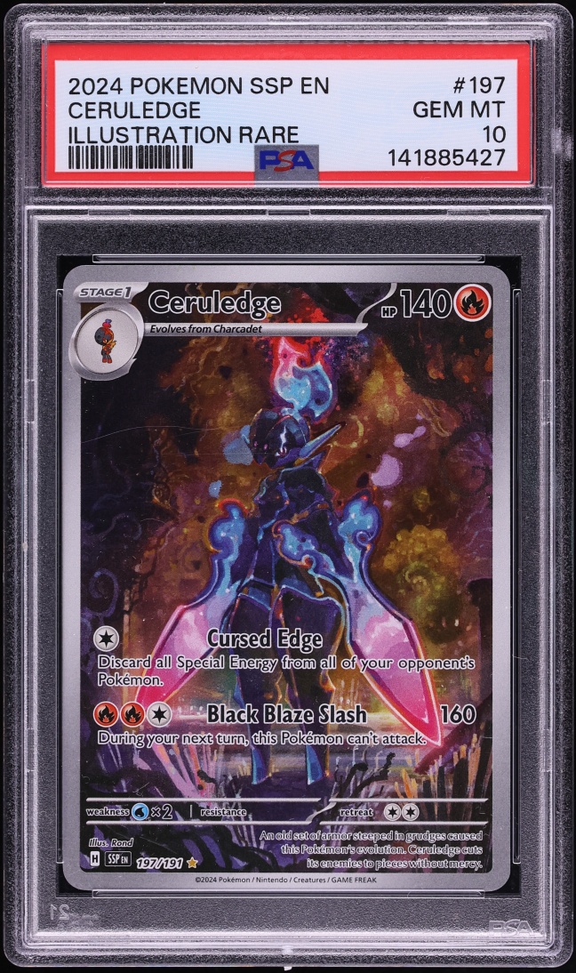 2024 Pokemon Scarlet & Violet Surging Sparks IR Ceruledge #197 PSA 10 GEM MINT