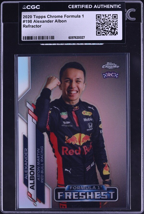 2020 Topps Chrome F1 Refractor Alexander Albon ROOKIE #5 PSA 10