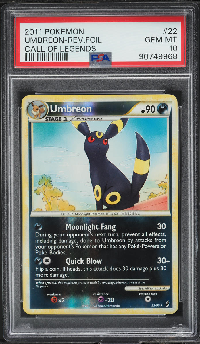 2011 Pokemon Call Of Legends Reverse Holo Umbreon #22 PSA 10 GEM MINT