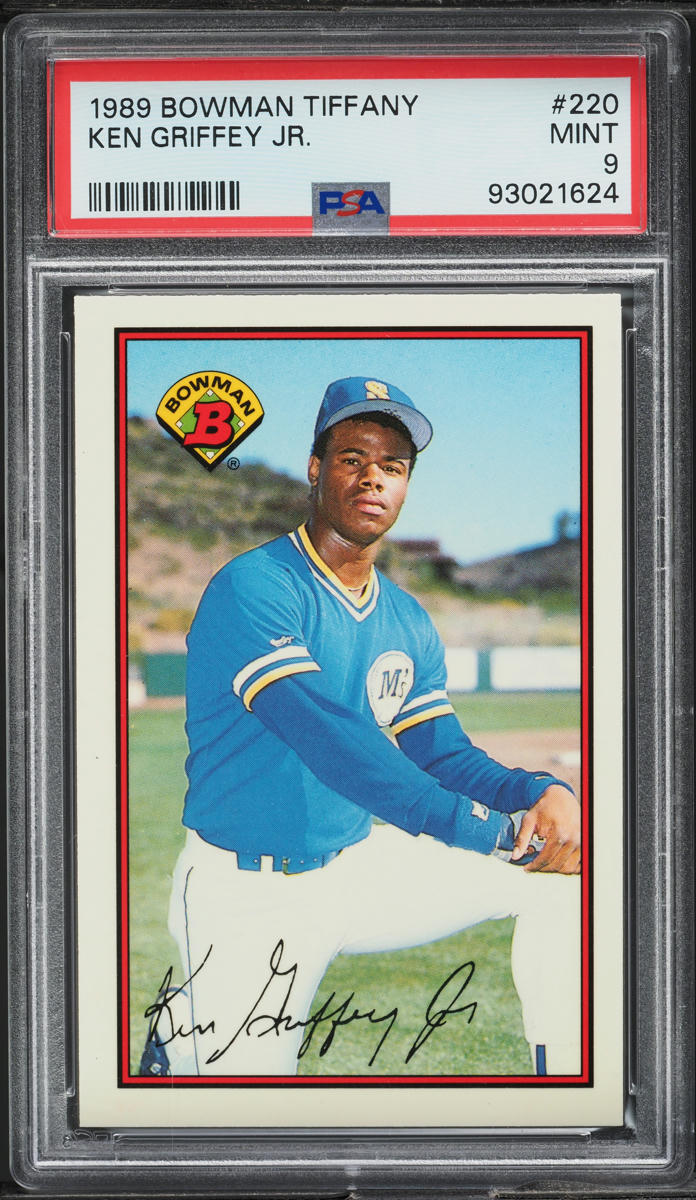 1989 Bowman Tiffany Ken Griffey Jr. ROOKIE #220 PSA 9 MINT on Fanatics ...