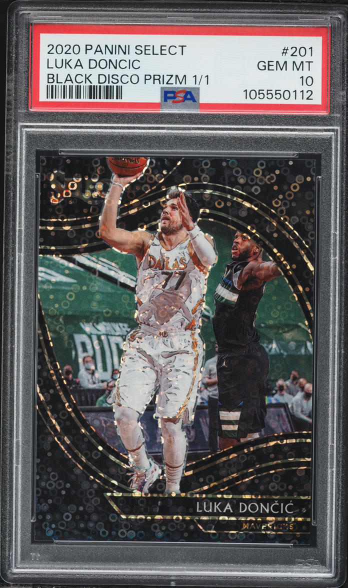 2020 Select Courtside Black Disco Prizm Luka Doncic 1/1 #201 PSA 10 GEM MINT - Photo 1