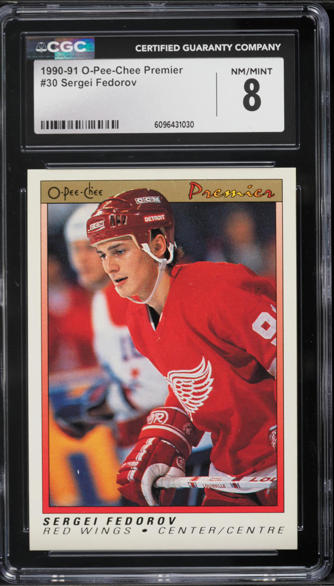 1990 O-Pee-Chee Premier Sergei Fedorov ROOKIE #30 CGC 8 NM-MT