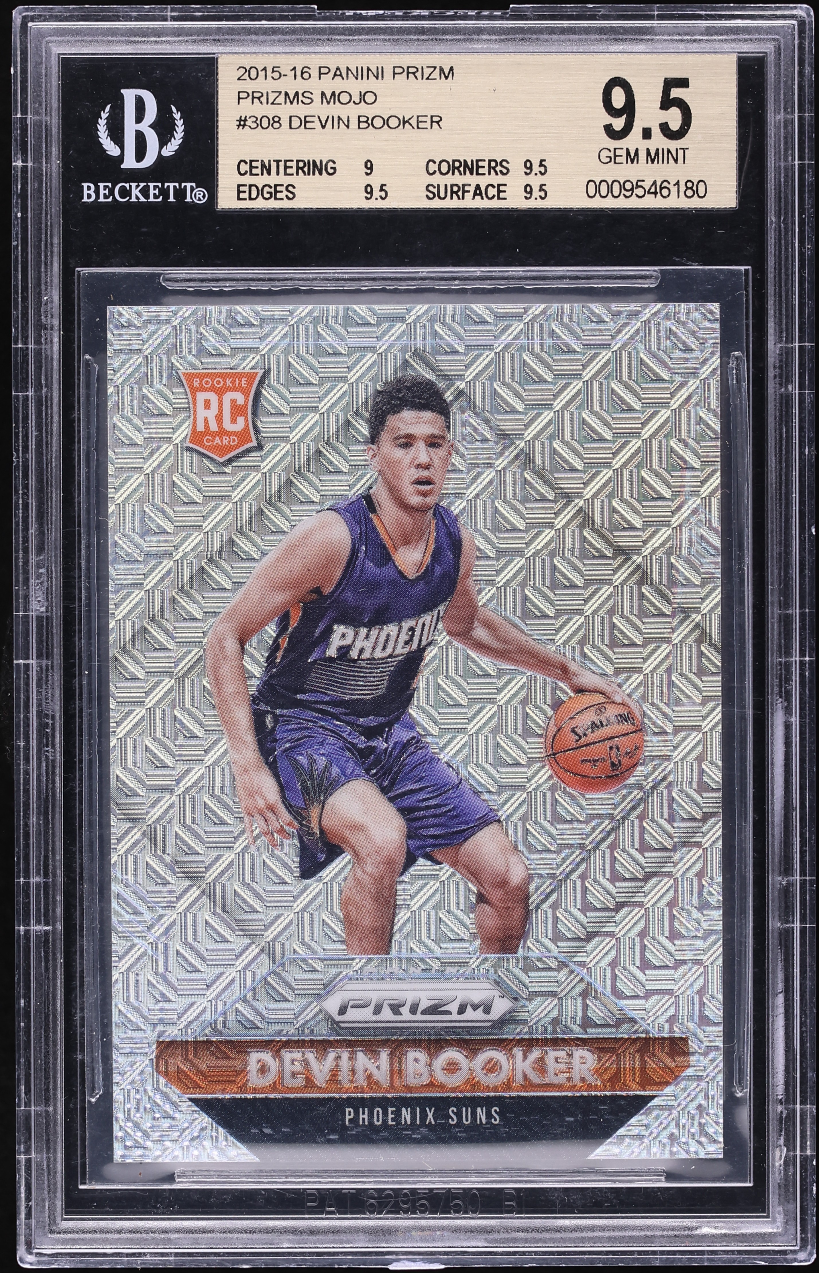 2015 Panini Prizm Mojo Devin Booker ROOKIE /25 #308 BGS 9.5 GEM