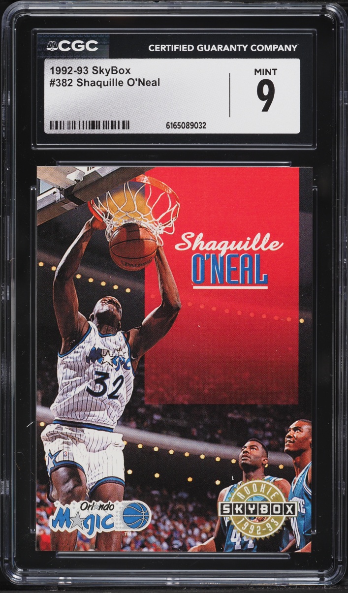1992 Skybox Basketball Shaquille O'Neal ROOKIE #382 CGC 9 MINT