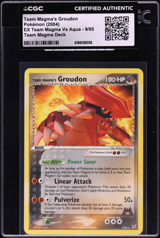2004 Pokemon EX Team Magma Vs Aqua Team Magma's Groudon #9 CGC AUTH