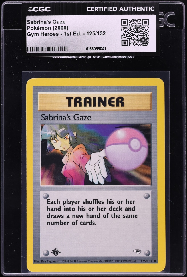 2000 Pokemon Gym Heroes 1st Edition Sabrina's Gaze #125 CGC AUTH