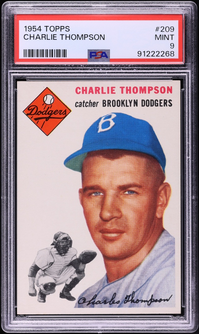 1954 Topps Charlie Thompson #209 PSA 9 MINT