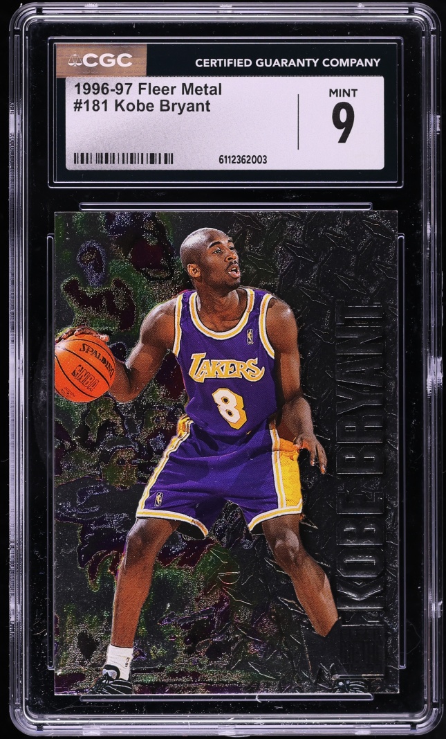 1996 Metal Basketball Kobe Bryant ROOKIE #181 CGC 9 MINT