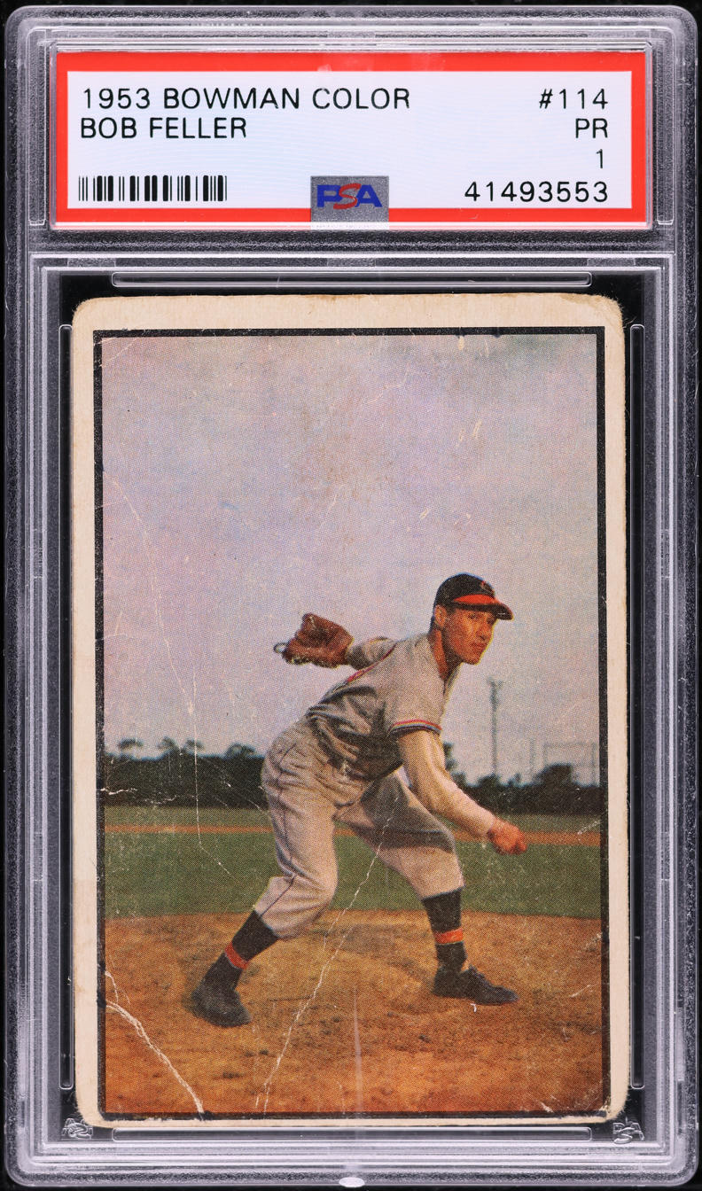 1953 Bowman Color Bob Feller #114 PSA 1 PR