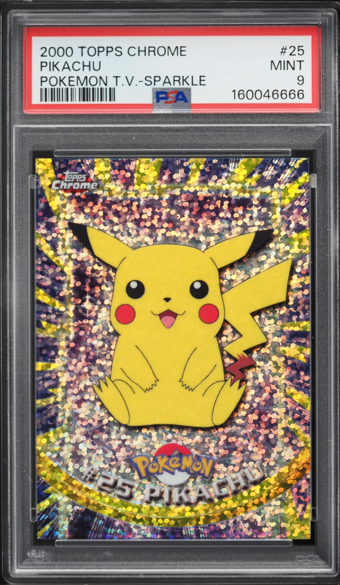 2000 Topps Chrome Pokemon Series 1 Sparkle Pikachu #25 PSA 9 MINT