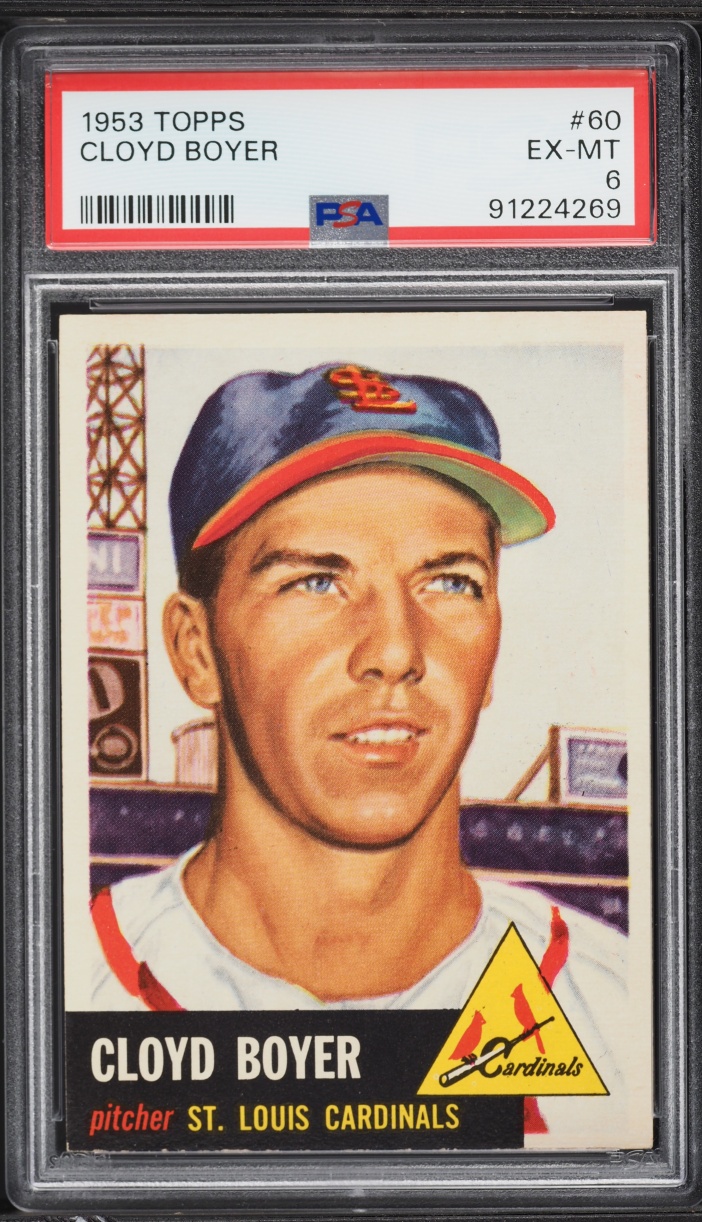 1953 Topps Cloyd Boyer #60 PSA 6 EXMT
