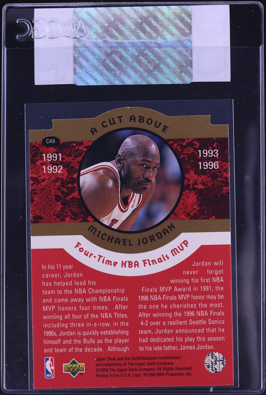 1996 Collector's Choice A Cut Above Michael Jordan #CA9 CGC AUTH