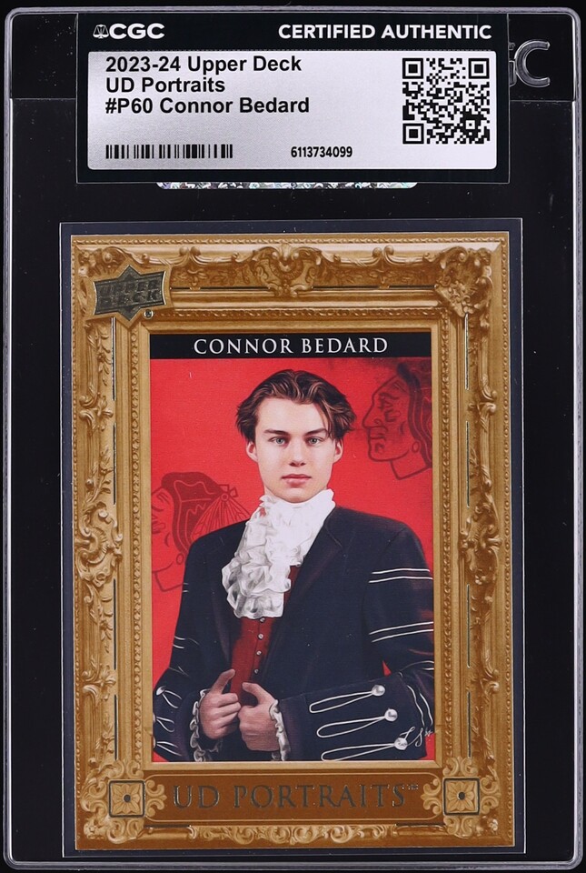 2023 Upper Deck Portraits Connor Bedard ROOKIE #P60 CGC AUTH