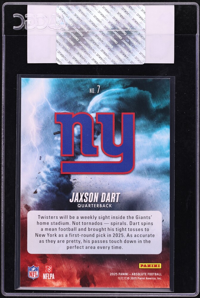 2025 Absolute By Storm Jaxson Dart ROOKIE #7 CGC AUTH