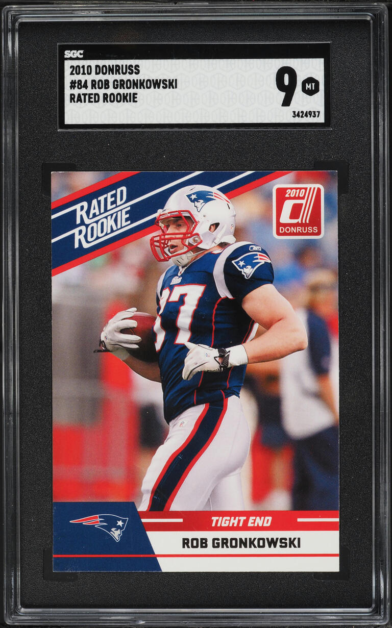 2010 Donruss Rated Rookie Rob Gronkowski ROOKIE #84 SGC 9 MINT