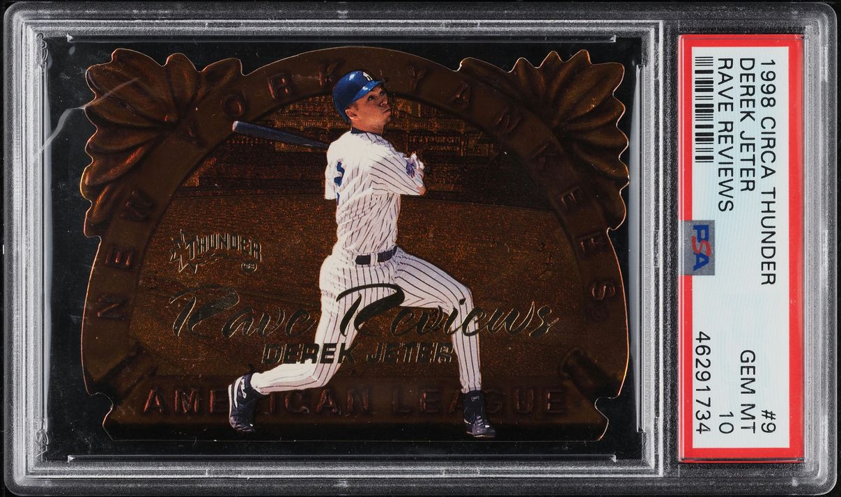 1998 Skybox Circa Thunder Rave Reviews Derek Jeter #9 PSA 10 GEM MINT - Photo 1