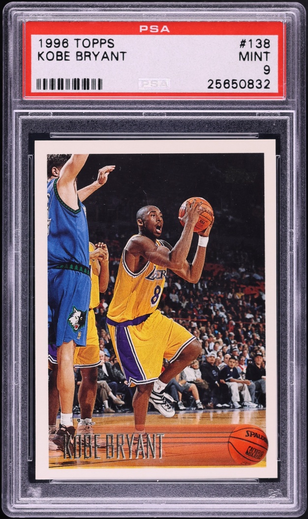 1996 Topps Basketball Kobe Bryant ROOKIE #138 PSA 9 MINT
