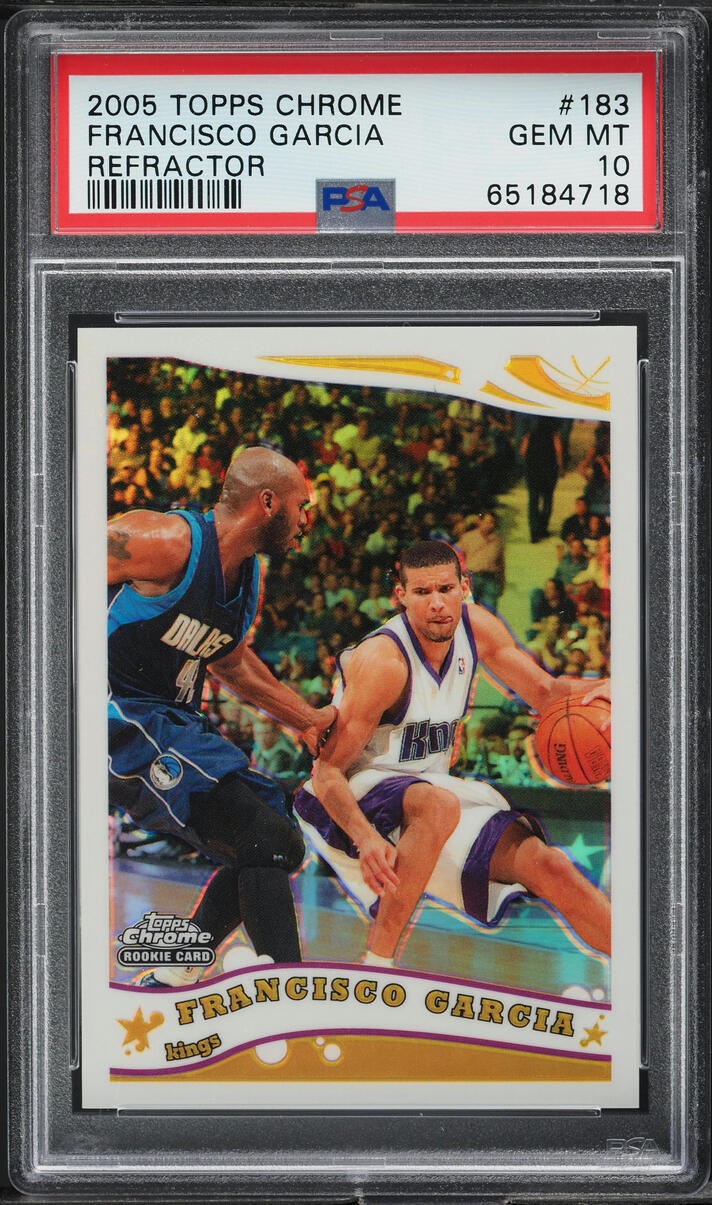 2005 Topps Chrome Refractor Francisco Garcia ROOKIE /999 #183 PSA 10 GEM MINT