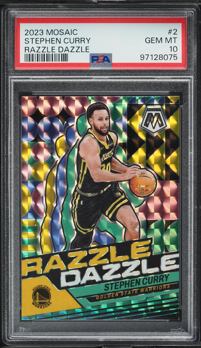 2023 Panini Mosaic Razzle Dazzle Stephen Curry #2 PSA 10 GEM MINT
