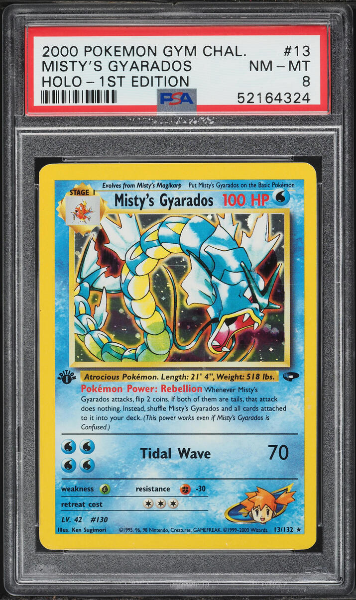 2000 Pokemon Gym Challenge 1st Edition Holo Misty's Gyarados #13 PSA 8 NM-MT