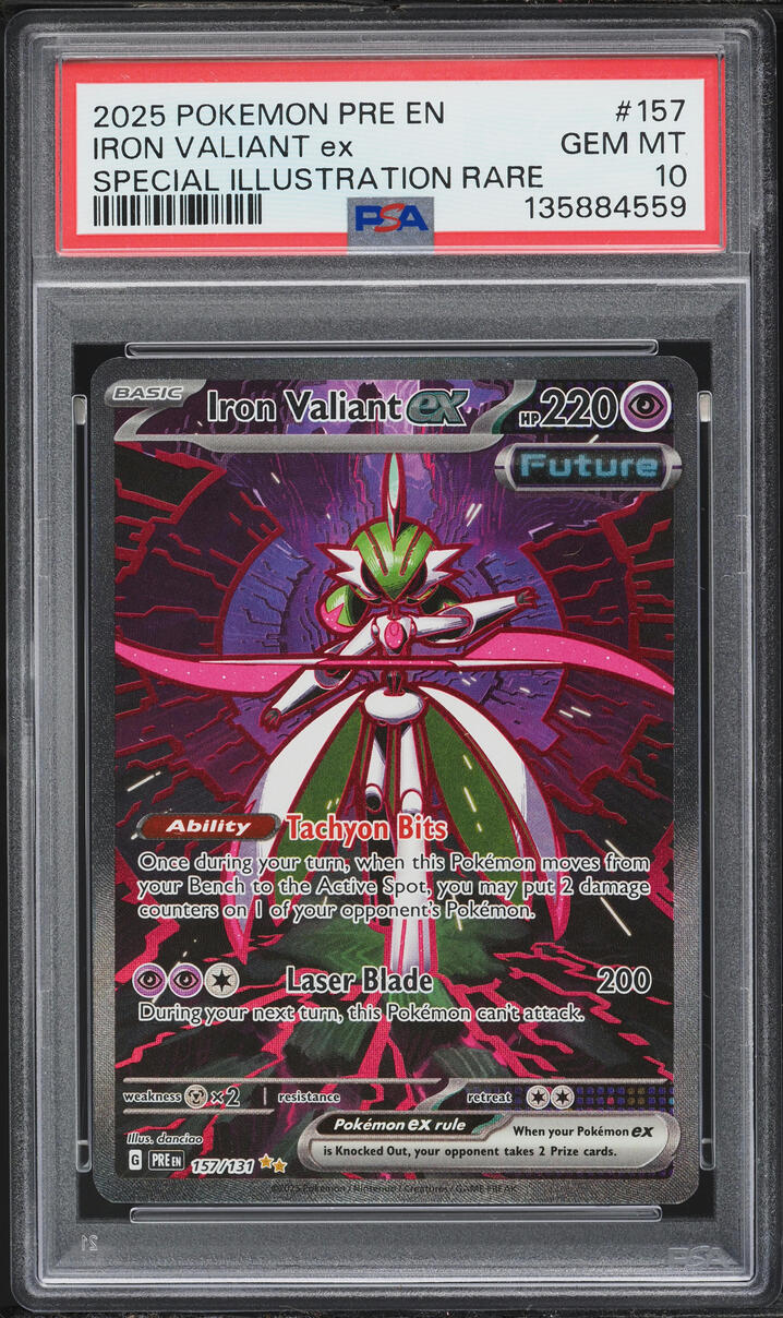 2025 Pokemon Scarlet & Violet Prismatic Evolutions SIR Iron Valiant EX #157 PSA 10 GEM MINT