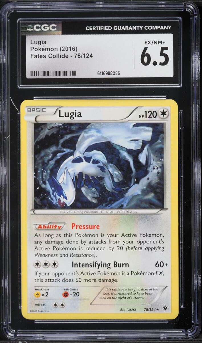 2016 Pokemon XY Fates Collide Lugia #78 CGC 6.5 EXMT+