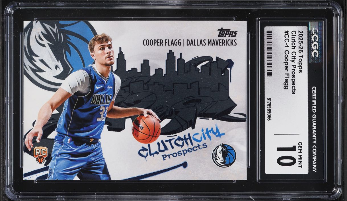 2025 Topps Clutch City Prospects Cooper Flagg ROOKIE #CC-1 CGC 10 GEM MINT
