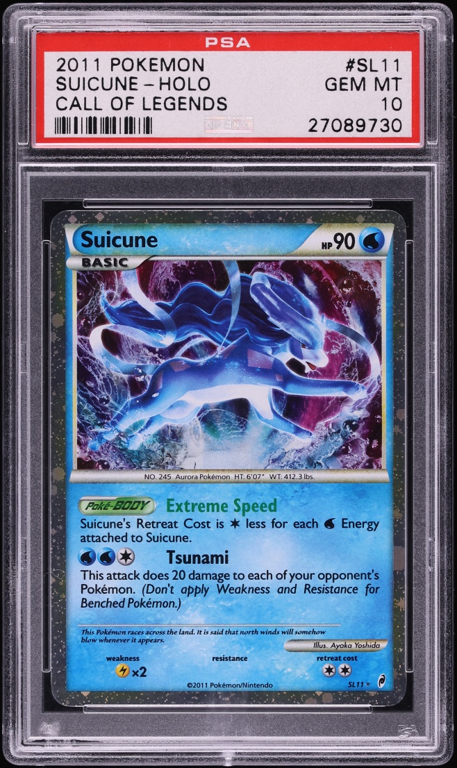 2011 Pokemon Call Of Legends Holo Suicune #SL11 PSA 10 GEM MINT