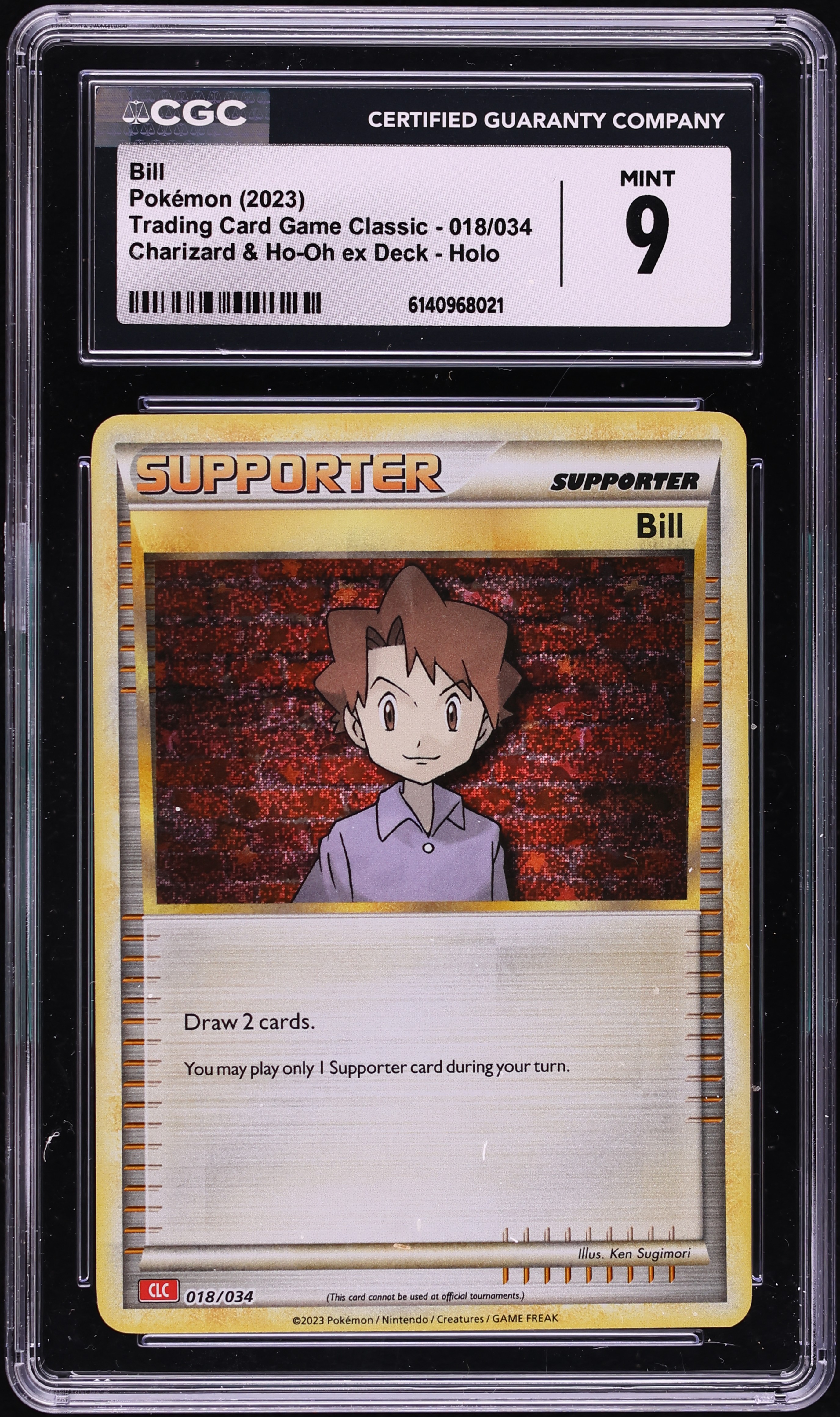 2023 Pokemon TCG Classic Charizard & Ho-Oh ex Deck Holo Bill #018 CGC 9 MINT