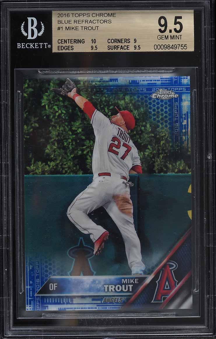 2016 Topps Heritage '67 Discs Mike Trout #MT PSA 9 MINT on