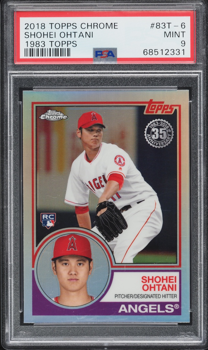 2018 Topps Chrome '83 Shohei Ohtani ROOKIE #83T-6 PSA 9 MINT