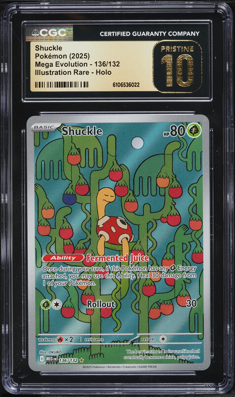 2025 Pokemon Mega Evolution IR Shuckle #136 CGC 10 GEM MINT on