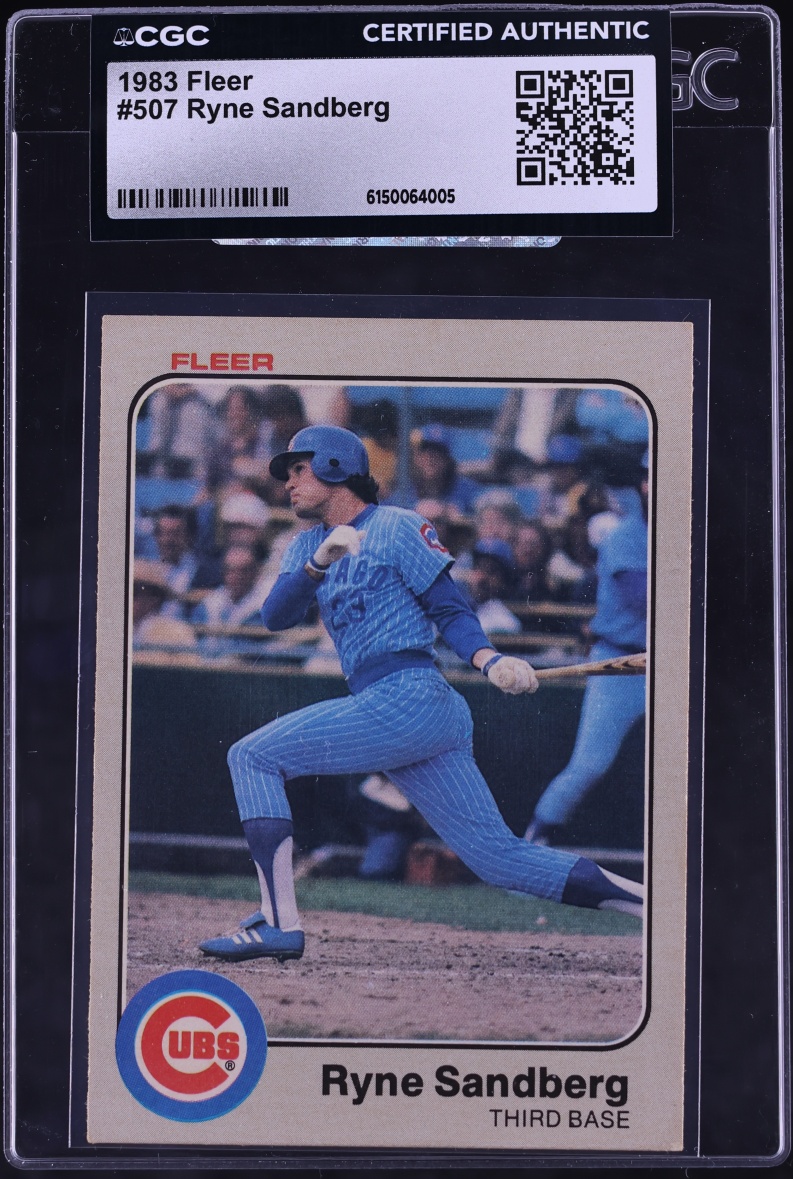 1983 Fleer Ryne Sandberg ROOKIE #507 CGC AUTH