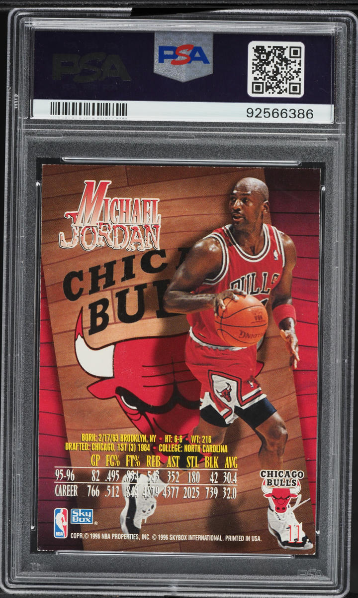 1996 Skybox Z-Force Michael Jordan #11 PSA 8 NM-MT