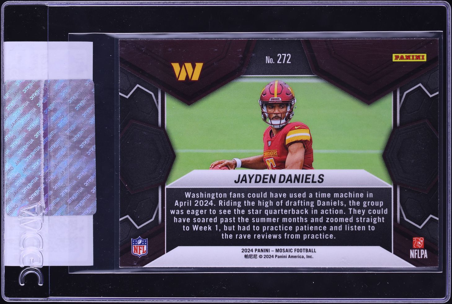 2024 Panini Mosaic NFL Debut Jayden Daniels ROOKIE #272 CGC AUTH