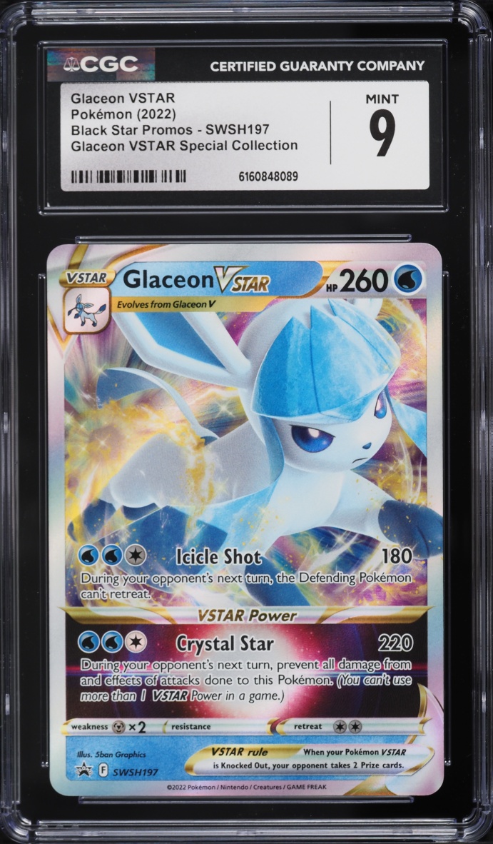 2021 Pokemon SWSH Promo Special Collection Holo Glaceon VSTAR #SWSH197 CGC 9 MINT
