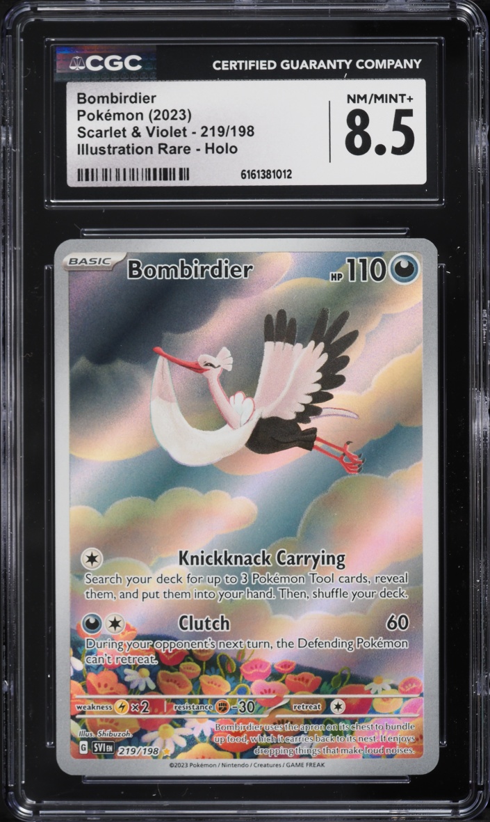 2023 Pokemon Scarlet & Violet IR Bombirdier #219 CGC 8.5 NM-MT+