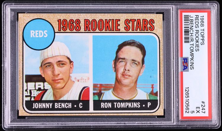 1968 Topps Johnny Bench ROOKIE #247 PSA 5 EX
