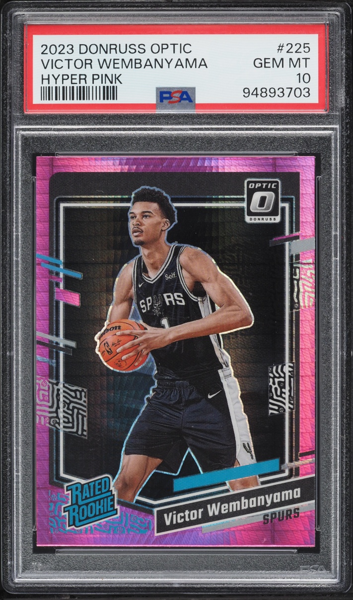 2023 Donruss Optic Hyper Pink Victor Wembanyama ROOKIE #225 PSA 10 GEM MINT