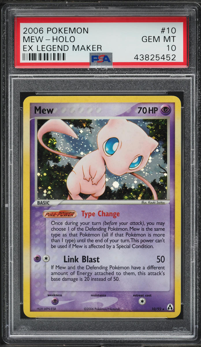 2006 Pokemon EX Legend Maker Holo Mew #10 PSA 10 GEM MINT